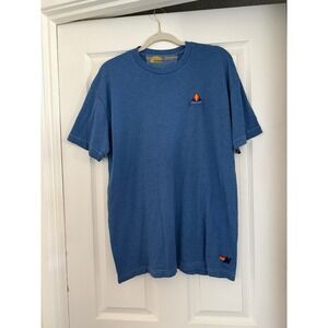 Vtg Aviator Nation Boyfriend Tee Rainbow Triangle. Size XL Unisex. Cobalt Blue